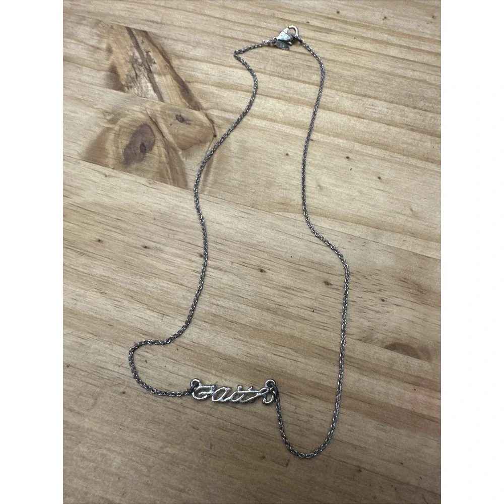 Avon SENTIMENTS Necklace FAITH‎ Silver Finish Cursive Word Pendant